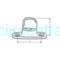 Chromuota tento tvirtinimo detalė  Chromuota tento tvirtinimo detalė